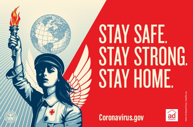 Coronavirus. Stay safe. Stay Strong. Stay Home.